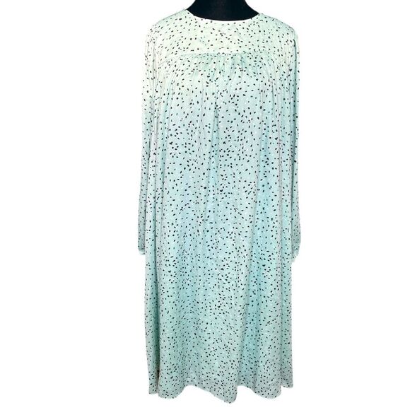 Ann Taylor Green and Blue Bishop Sleeve Sundress - Picture 1 of 8